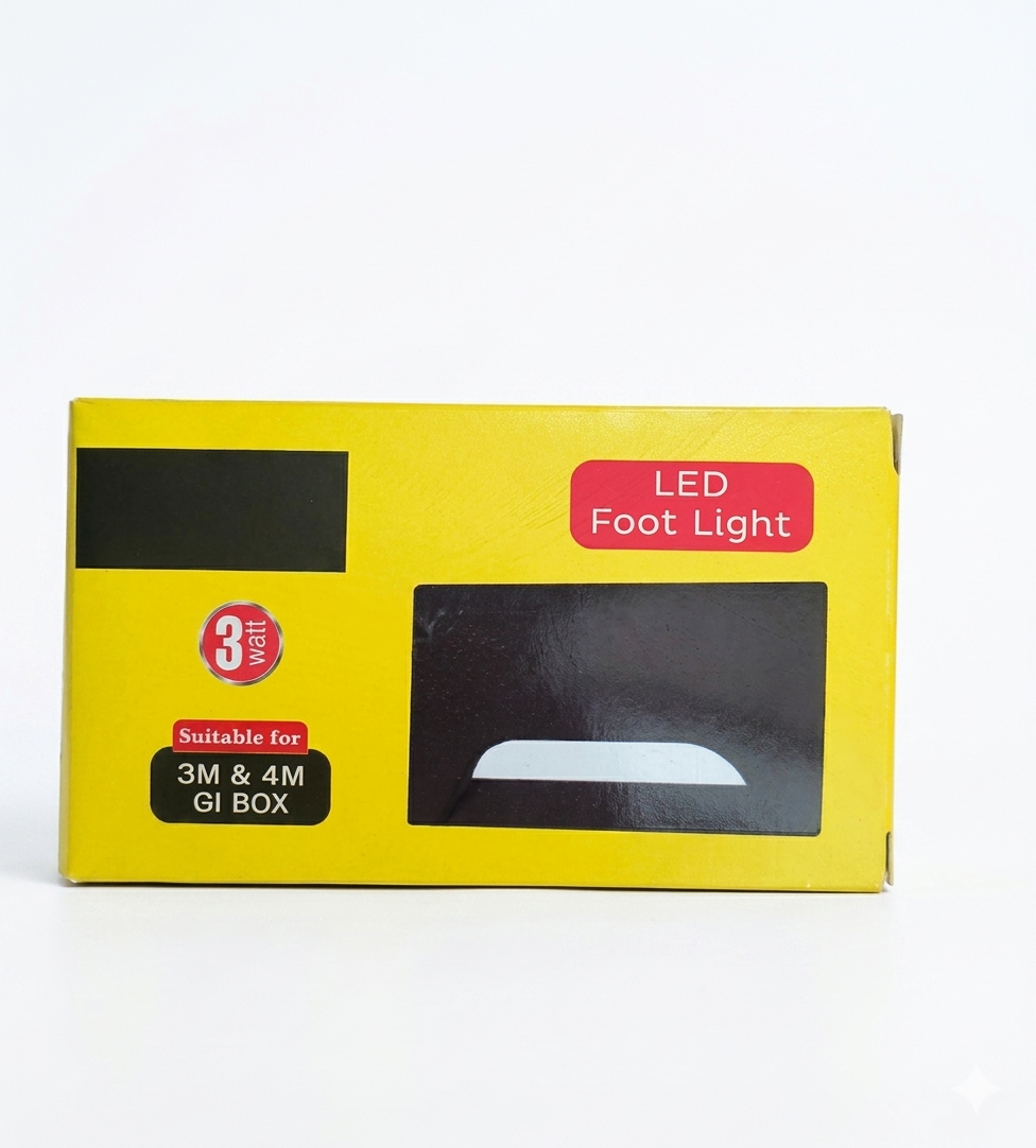 3W LED Foot Light | Energy Efficient Recessed Step & Stair Wall Light