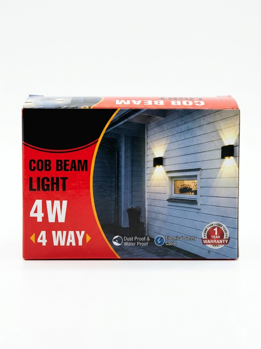 4W COB Beam Light (4 Way) | High Brightness LED Wall Washer Indoor Light